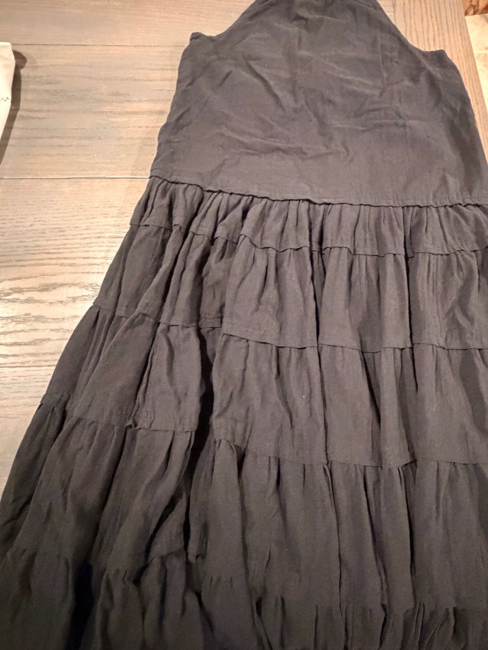 Free People Black Tiered Halter Maxi Dress Size Large - Picture 11 of 11